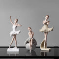 Nordic Ballerina Girl Resin Figurine Elegant Home Decoration