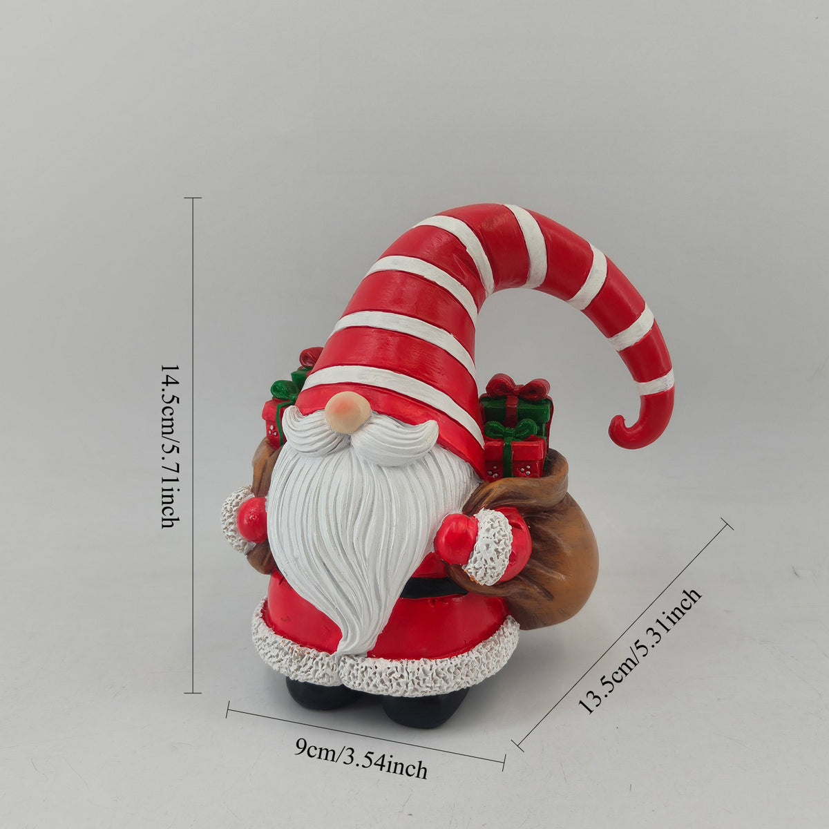 Resin Christmas Gnome Santa Tabletop Holiday Decor Figurine