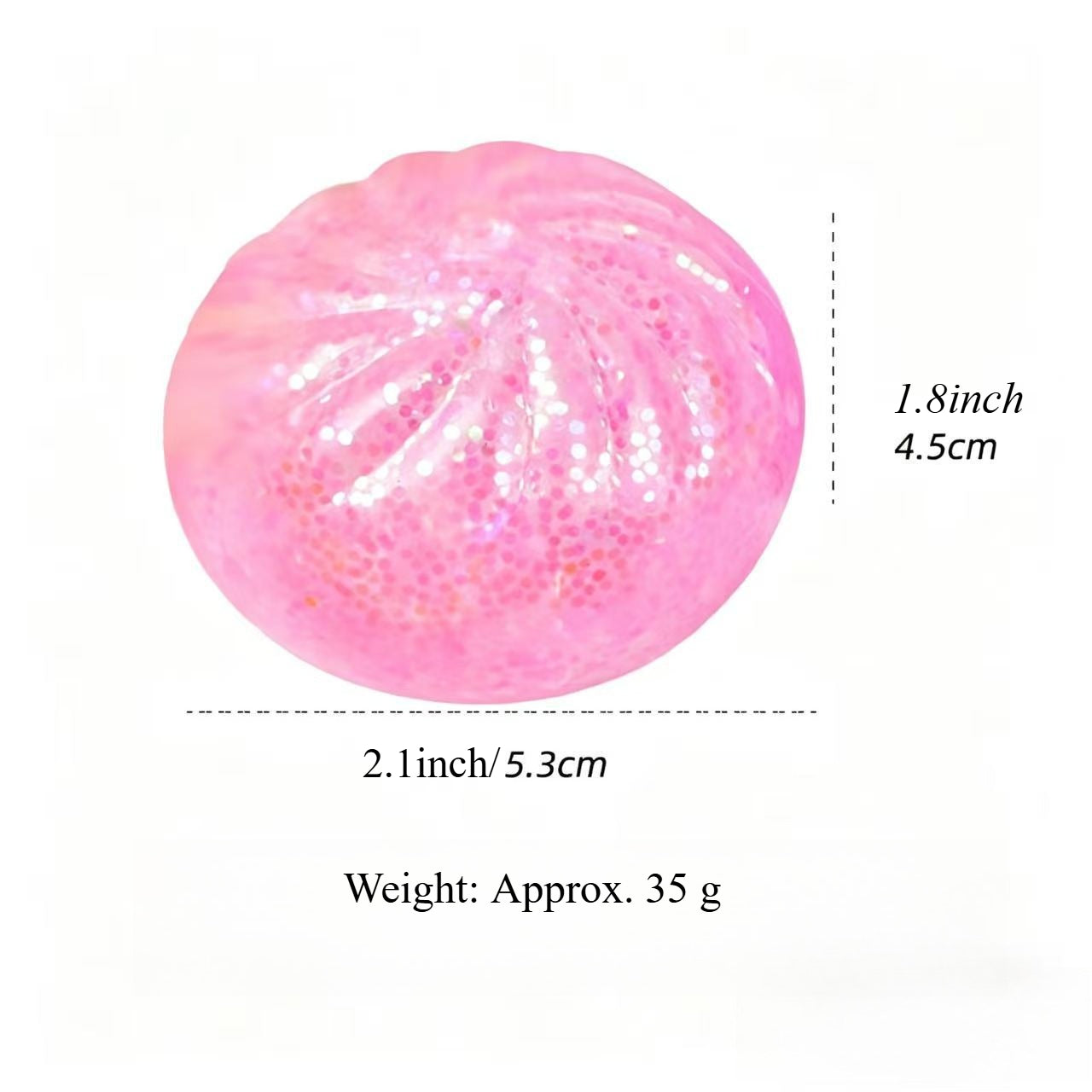 Sparkle Bead Filled Dumpling Shape Fidget Stress Toy