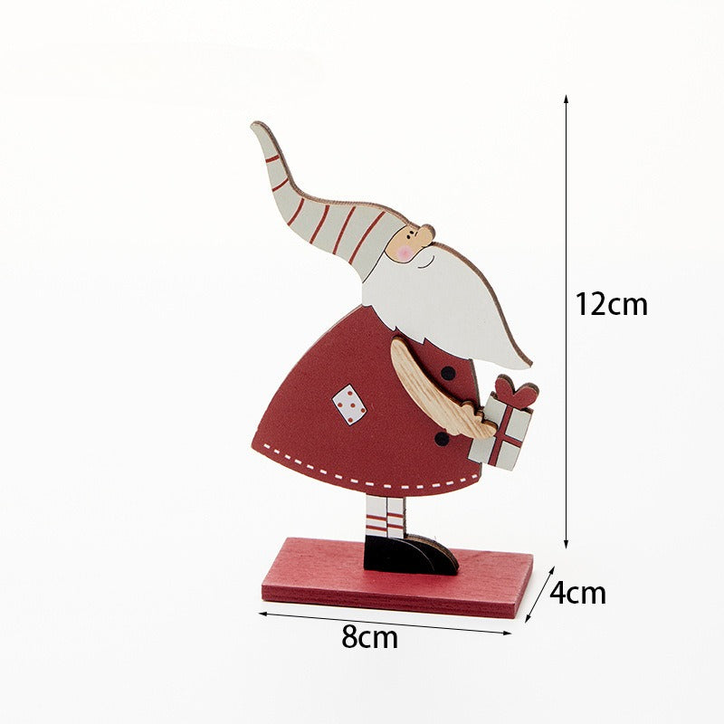 Wooden Christmas Gnome Holiday Tabletop Decoration