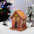 Light Up Gingerbread House Figurine Christmas Home Decor