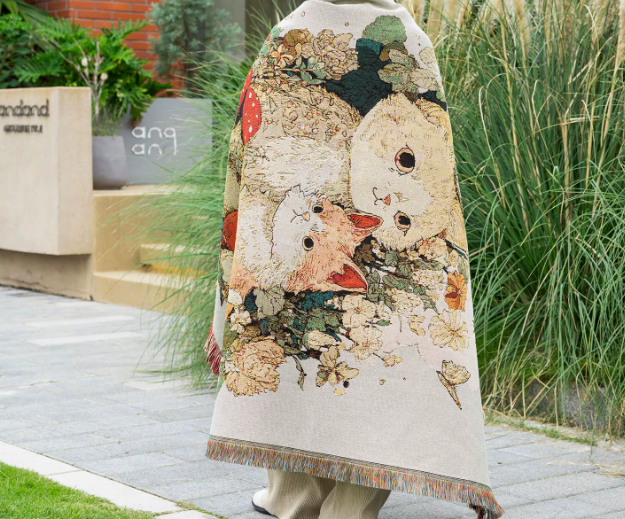 Boho Tapestry Throw Blanket 130x160cm Sofa Picnic