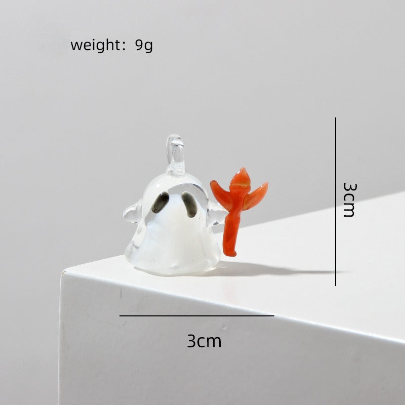 Handmade Glass Halloween Pendant Crystal Charm Hanging Decor