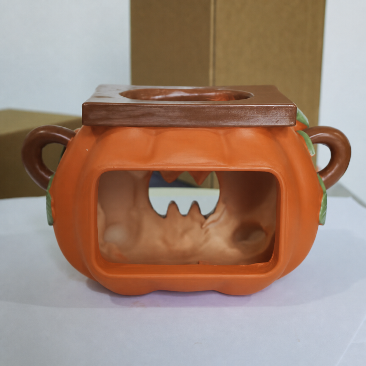 Halloween Resin Pumpkin Tissue Box Cover Decor