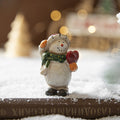 Resin Rustic Christmas Snowman Figurines Tabletop Holiday Decor