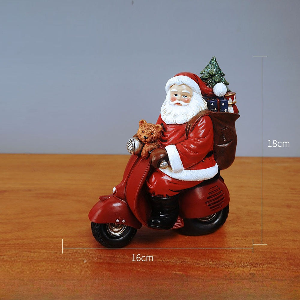 Santa Claus Resin Figurine Christmas Tabletop Decor