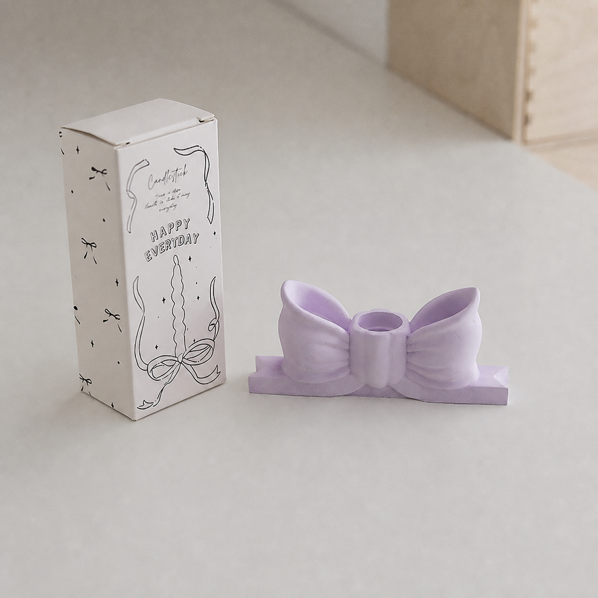 Bow Knot Candle Holder Decorative Tray Accent for Home Decor