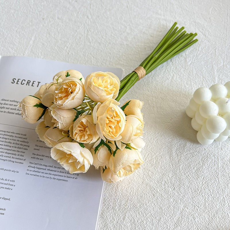 Artificial Peony Flower Bouquet Faux Floral Wedding Home Decor