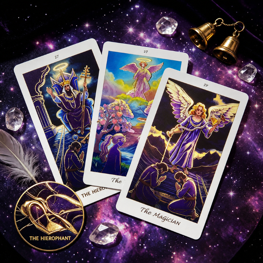 Mystical Tarot Card Deck Set with Vintage Artwork for Spiritual Gift