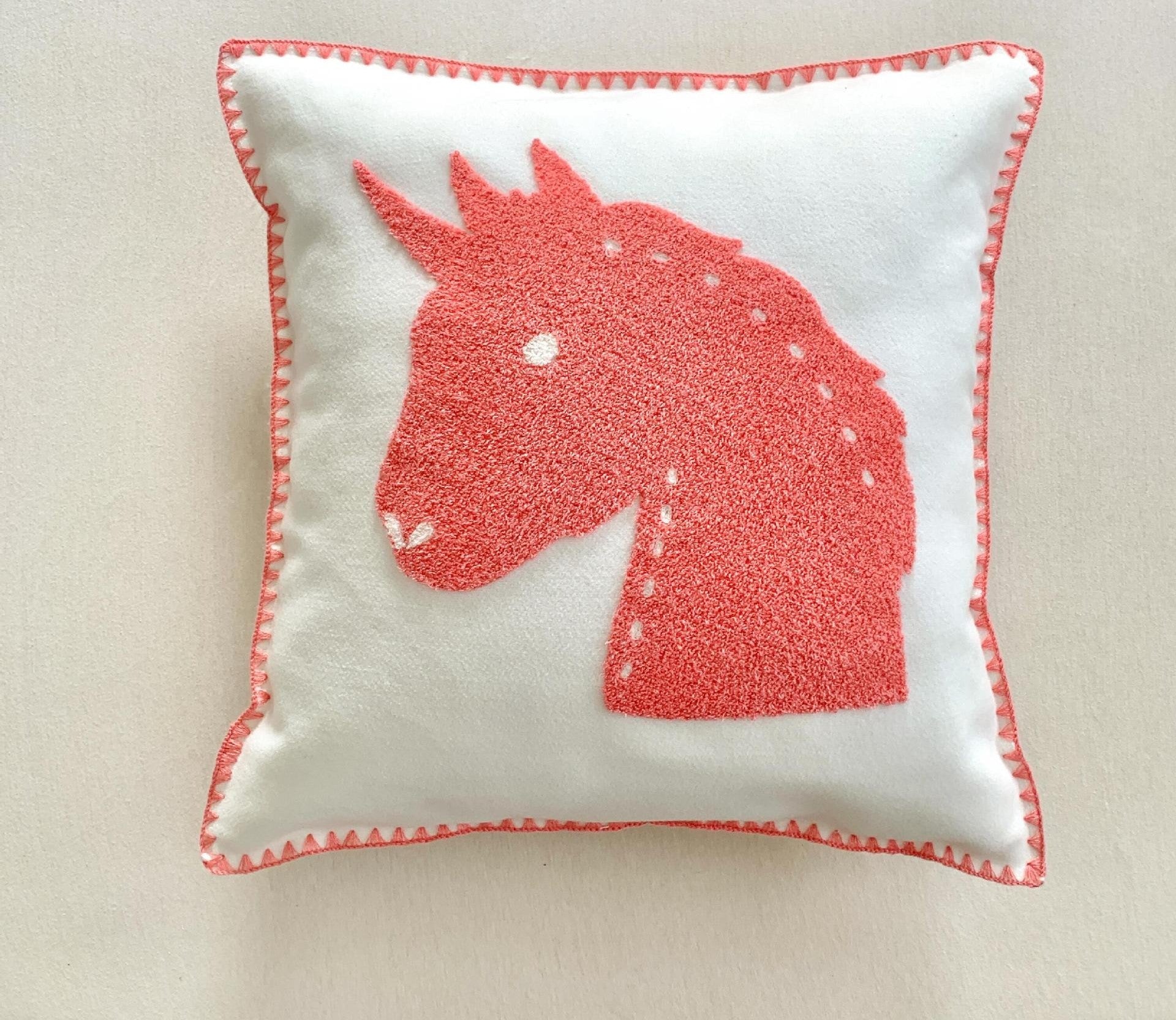 Valentine Embroidered Tufted Pillow Cover Shell Edge Decor