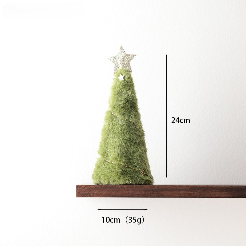 Christmas Plush Tree Decor Hanging Ornament and Tabletop Decoration