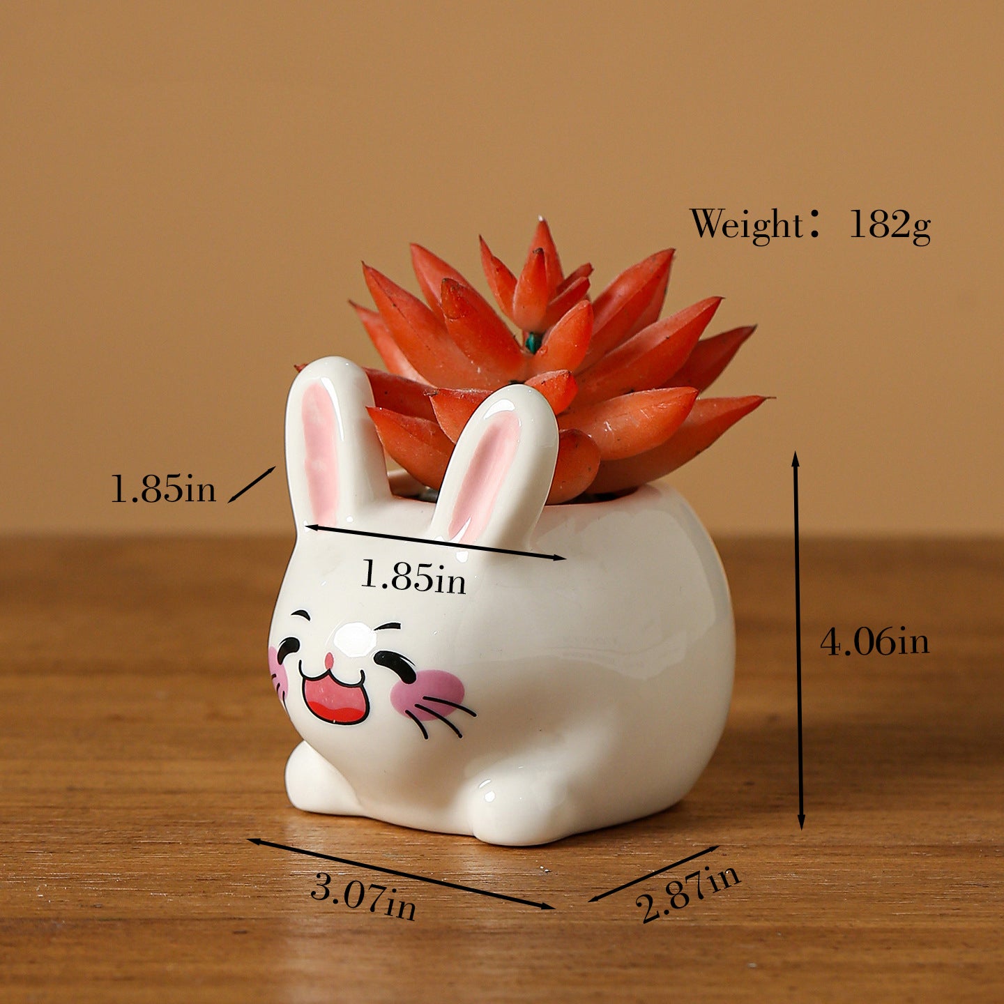 Cute Rabbit Ceramic Succulent Planter Decorative Flower Pot