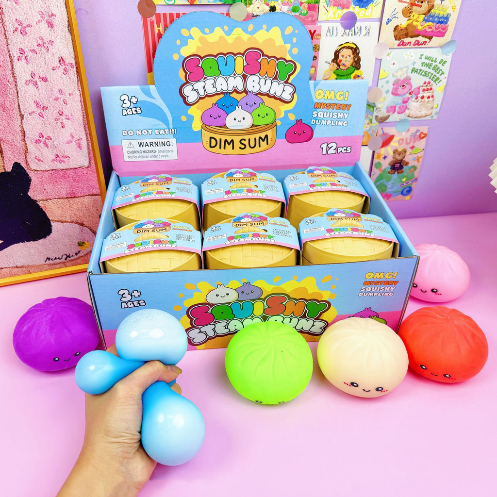 Solid Color Dumpling Shape Squishy Slow Rising Stress Toy