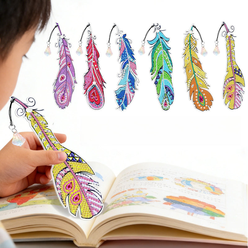 DIY Diamond Painting Bookmark Kit Crystal Pendant Craft Set
