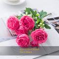 Artificial Peony Flower Arrangement Faux Silk Bouquet Decor