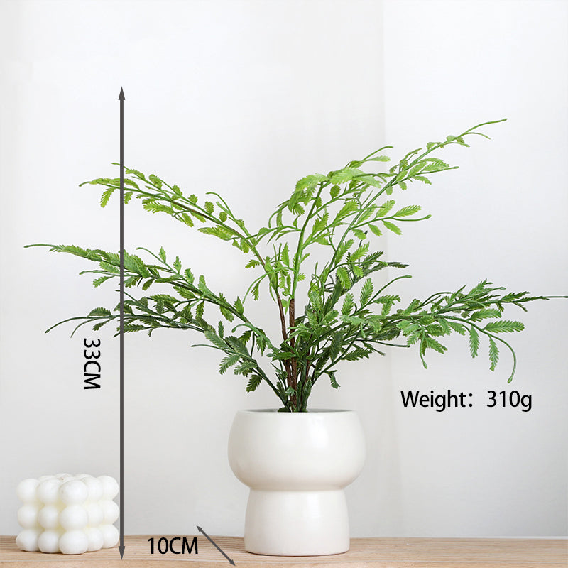 Artificial Potted Green Plant Desk Tabletop Decor