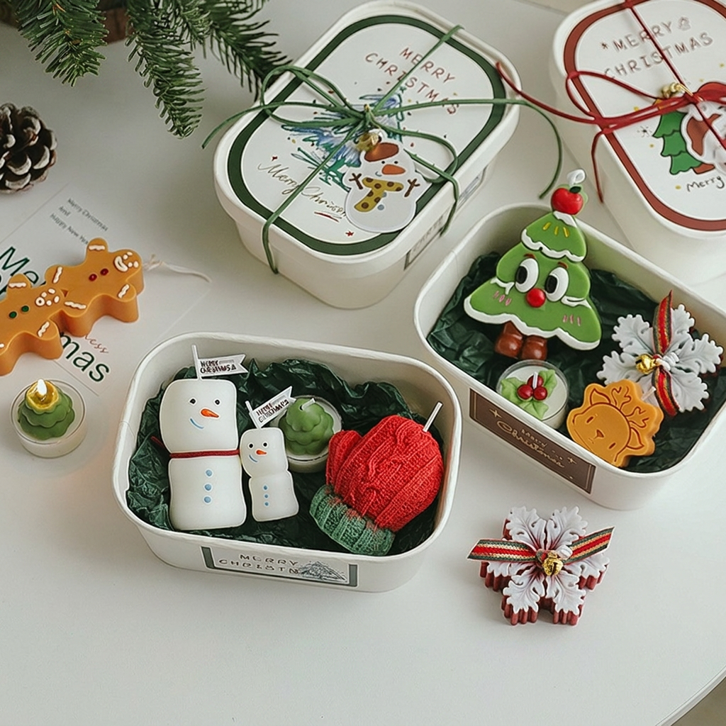 Christmas Scented Candle Gift Set Holiday Decor Collection
