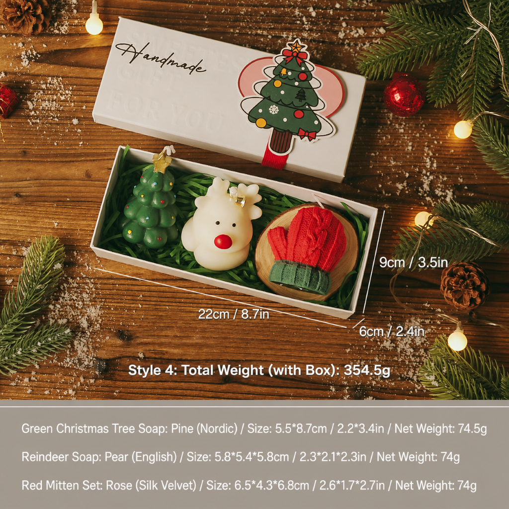 Christmas Scented Candle Gift Box Holiday Decorative Set