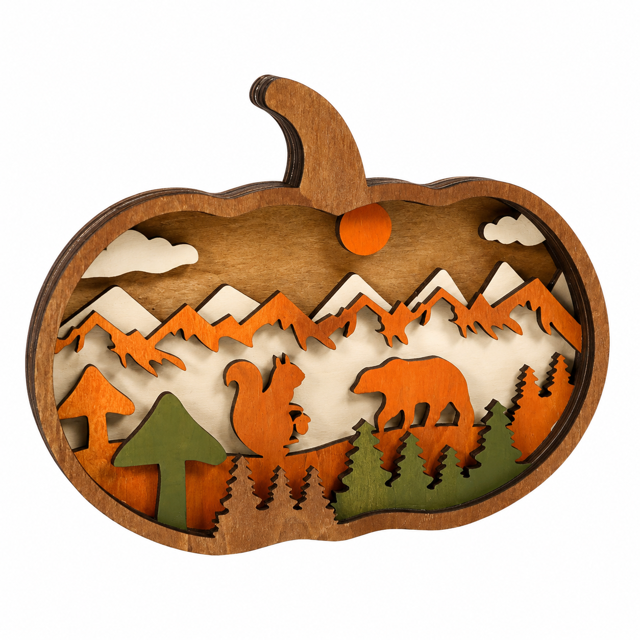 Halloween Wooden Tabletop Decor Pumpkin Ghost Fall Decoration