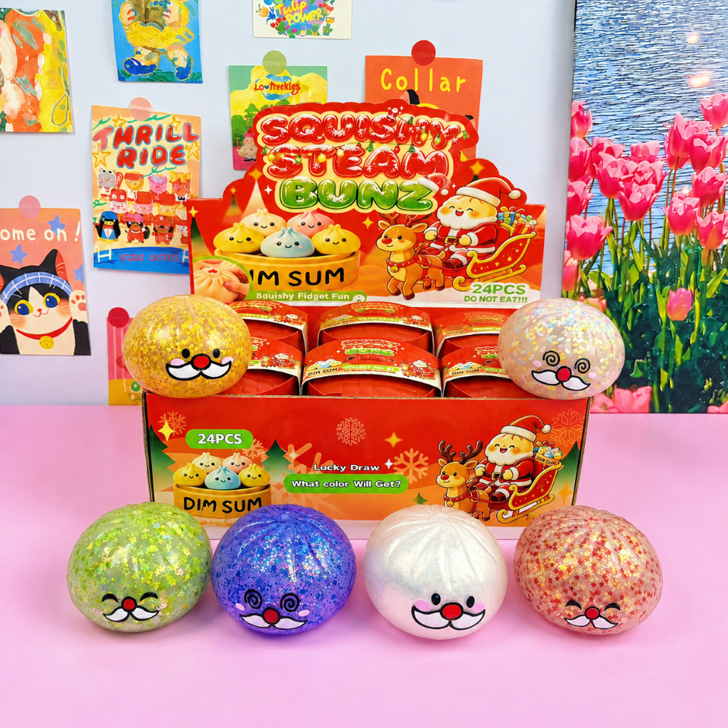 Christmas Dumping Shape Squishy Ball Stress Relief Toy Gift