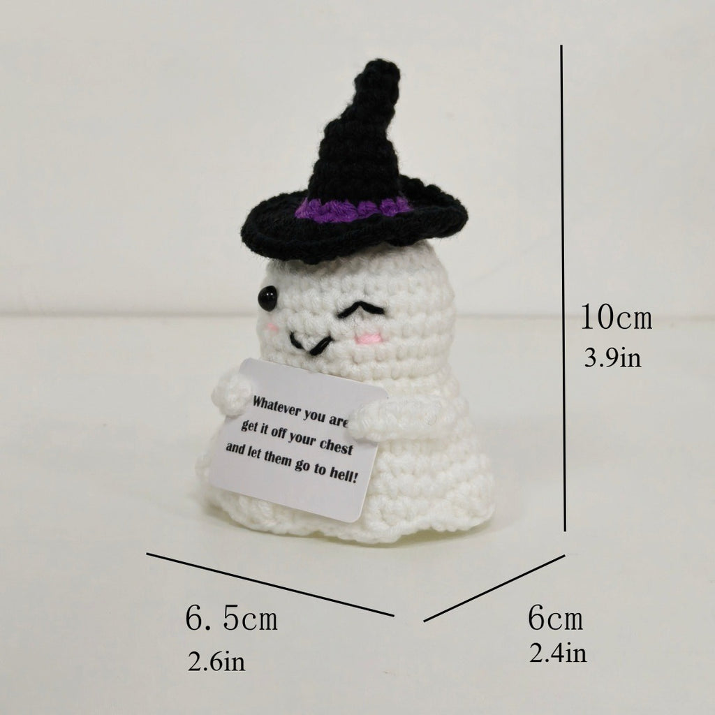 Handmade Crochet Doll Pumpkin Ghost Halloween Plush Decor