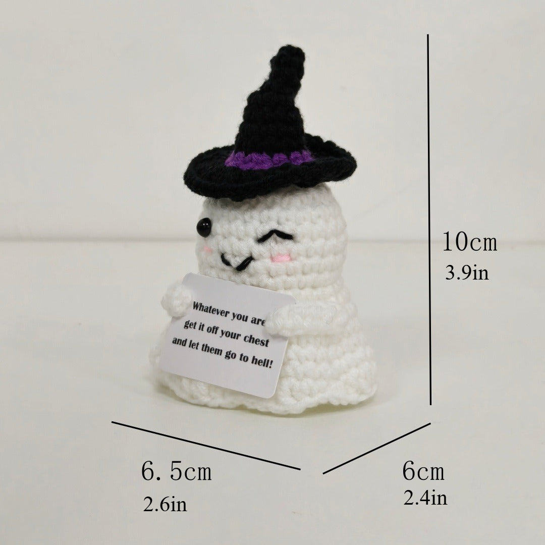 Handmade Crochet Doll Pumpkin Ghost Halloween Plush Decor