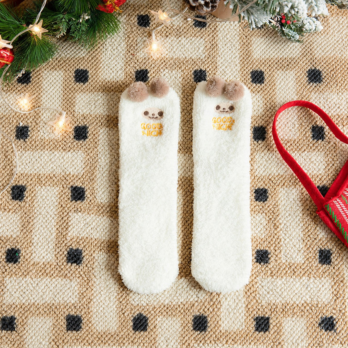 Christmas Fuzzy Socks Stocking Stuffers Gift Ball