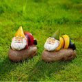 Solar Powered Sleeping Gnome Resin Garden Figurine