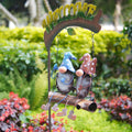 Solar Gnome Swing 48 Inch Garden Decor with LED Light