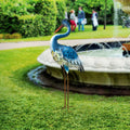 Solar Powered Heron Statue 30 Inch Garden Decor Outdoor LED