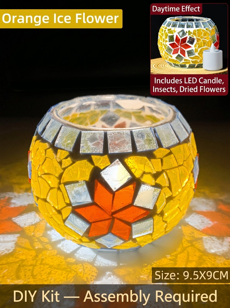DIY Mosaic Lamp Kit Glass Art Craft Night Light Project