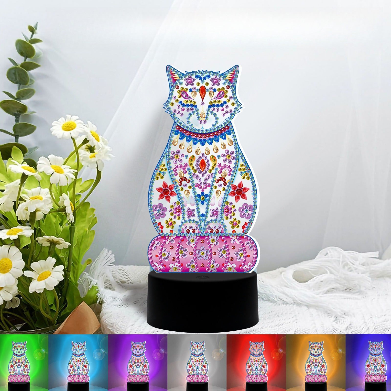 DIY Diamond Painting LED Night Light USB Desk Decor Kit