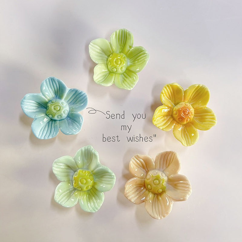 Ceramic Mini Flower Assortment Handcrafted Decorative Accent