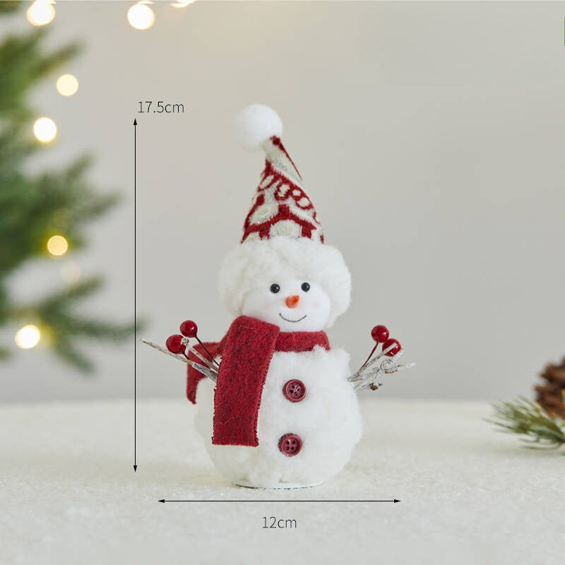 Fabric Snowman Christmas Figurine Holiday Tabletop Decor