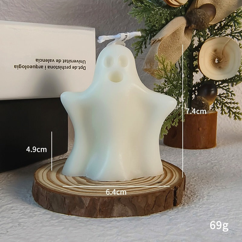 Halloween Ghost Skull Candle for Spooky Holiday Home Decor