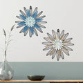 Set of 2 Metal Flower Wall Decor for Modern Home Art