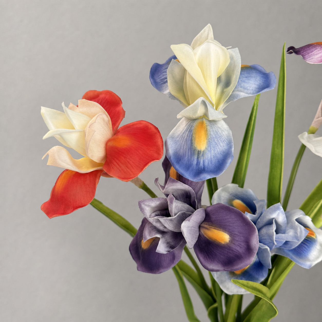 Artificial Iris Flower Faux Floral Stem Home Decor