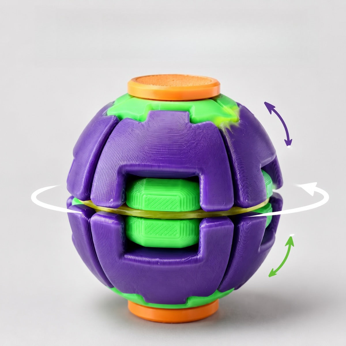 3D Printed Rotating Stress Relief Ball Desk Toy Fidget Sensory Toy