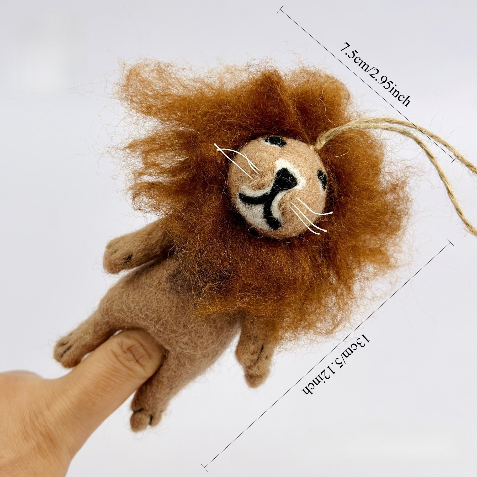 Handmade Wool Felt Animal Finger Puppet Ornament Keychain