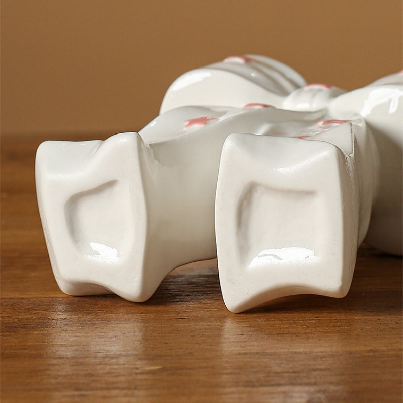Ceramic Bow Vase Decorative Flower Vase Home Accent