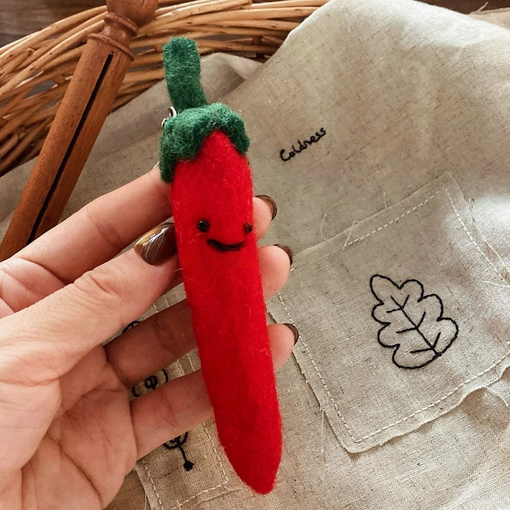 Vegetable Wool Felt Keychain Cute Bag Charm