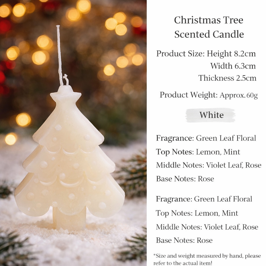 Christmas Tree Shaped Scented Candle Holiday Home Decor
