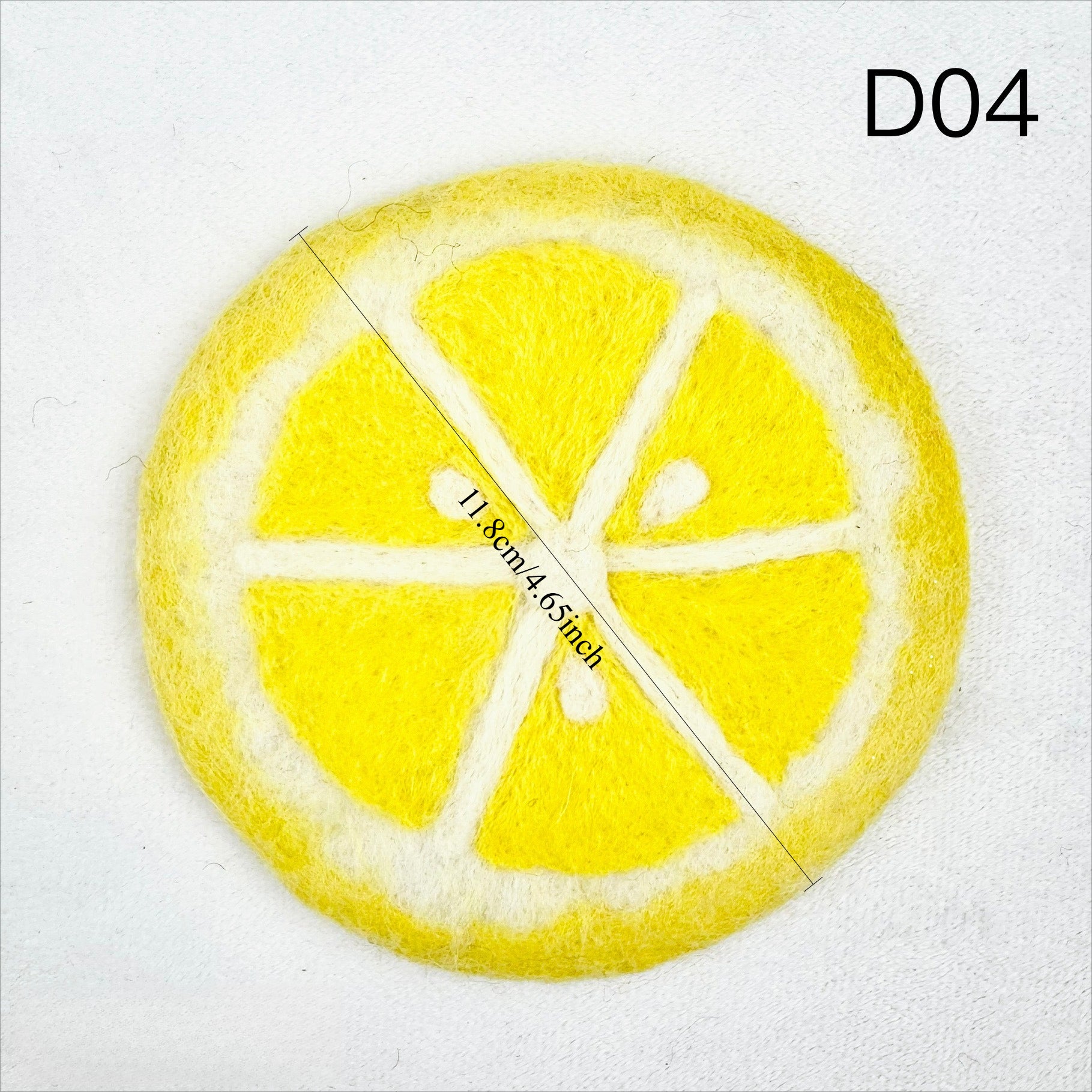 Handmade Wool Felt Fruit Coaster Colorful Food Drink Mat