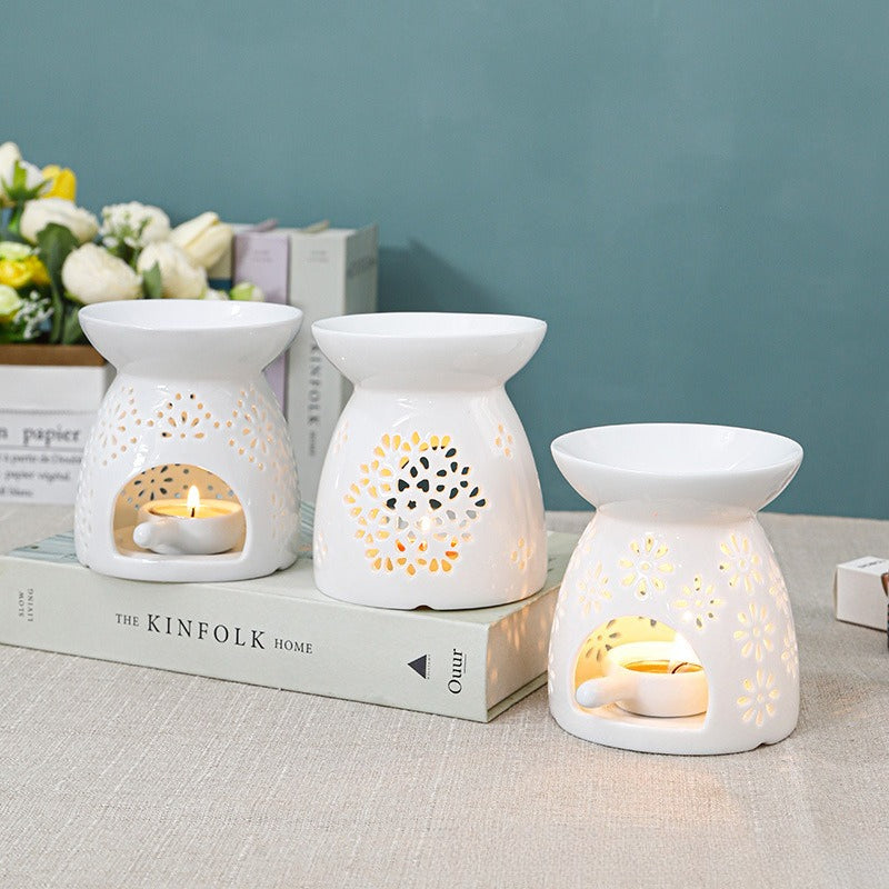 Ceramic Essential Oil Burner Aromatherapy Wax Melt Warmer