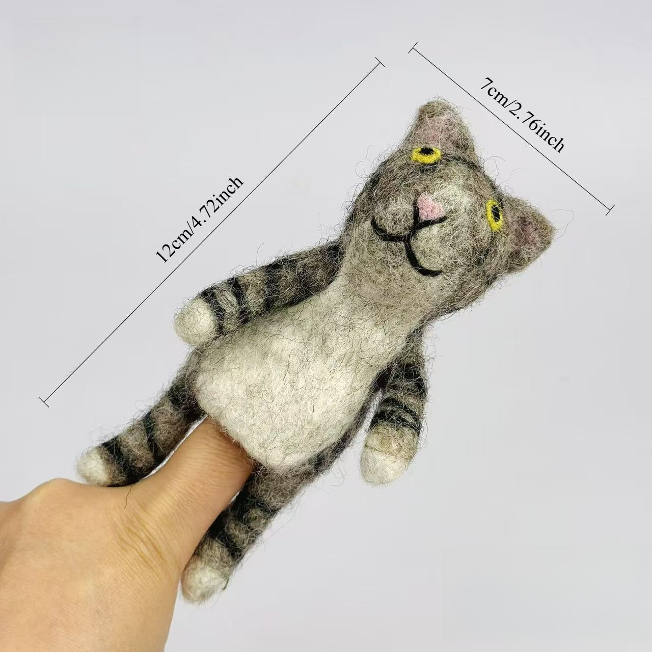 Handmade Wool Felt Animal Finger Puppet Ornament Keychain