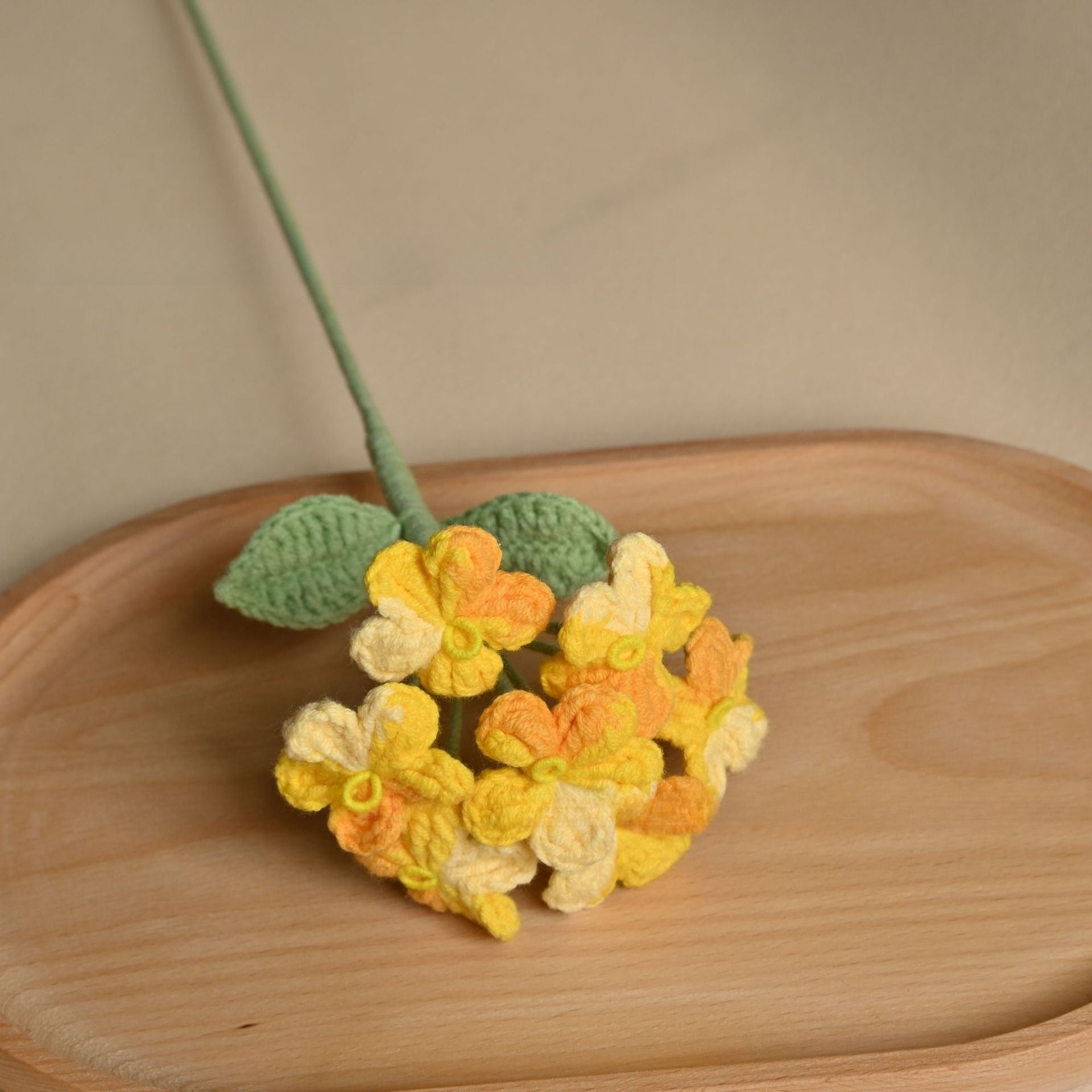 Handmade Crochet Flower Bouquet Yarn Floral Home Decor