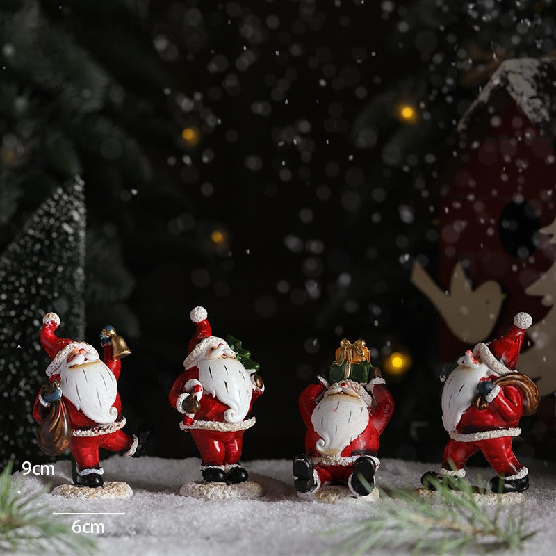 Resin Christmas Snowman Santa Tabletop Holiday Decor