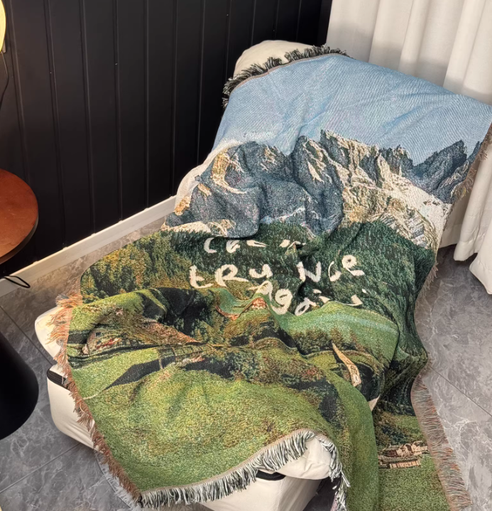 Woven Throw Blanket Tapestry Couch Throw Home Decor