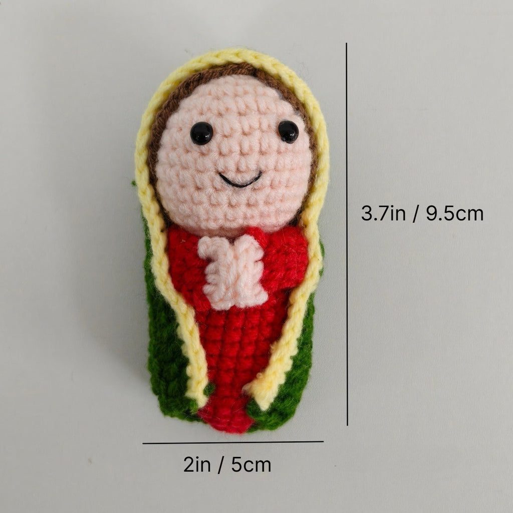 Handmade Crochet Doll Pendant Floral Keychain Charm