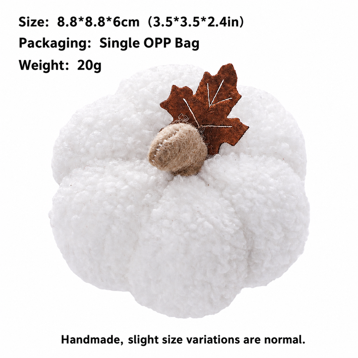 Plush Pumpkin Fall Harvest Tabletop Decoration